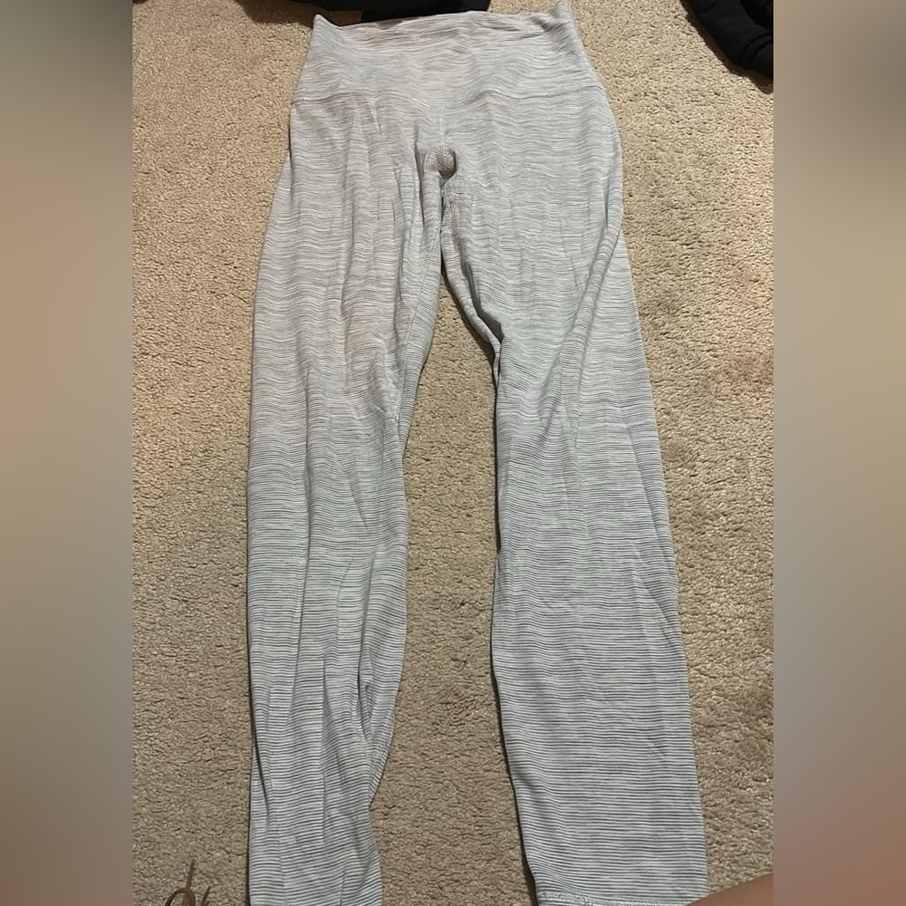 Grey/white lululemon leggings. Great condition, hardly worn.